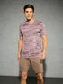 Men Jacquard Slim Fit Crew Neck T-shirt with DOUBLE COOL