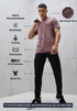 Men Jacquard Slim Fit Crew Neck T-shirt with DOUBLE COOL