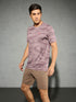 Men Jacquard Slim Fit Crew Neck T-shirt with DOUBLE COOL
