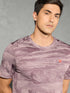 Men Jacquard Slim Fit Crew Neck T-shirt with DOUBLE COOL