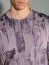 Men Jacquard Slim Fit Crew Neck T-shirt with DOUBLE COOL
