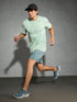 Men Jacquard Slim Fit Crew Neck T-shirt with DOUBLE COOL