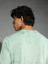 Men Jacquard Slim Fit Crew Neck T-shirt with DOUBLE COOL
