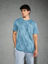 Men Jacquard Slim Fit Crew Neck T-shirt with DOUBLE COOL