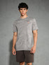 Men Jacquard Slim Fit Crew Neck T-shirt with DOUBLE COOL