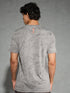 Men Jacquard Slim Fit Crew Neck T-shirt with DOUBLE COOL