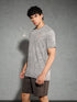 Men Jacquard Slim Fit Crew Neck T-shirt with DOUBLE COOL