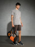 Men Jacquard Slim Fit Crew Neck T-shirt with DOUBLE COOL