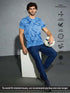 Men Jacquard Slim Fit Crew Neck T-shirt with DOUBLE COOL