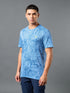 Men Jacquard Slim Fit Crew Neck T-shirt with DOUBLE COOL