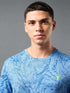 Men Jacquard Slim Fit Crew Neck T-shirt with DOUBLE COOL