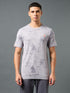 Men Jacquard Slim Fit Crew Neck T-shirt with DOUBLE COOL