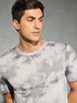 Men Jacquard Slim Fit Crew Neck T-shirt with DOUBLE COOL