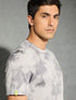 Men Jacquard Slim Fit Crew Neck T-shirt with DOUBLE COOL