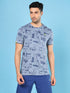 Men Jacquard Slim Fit Crew Neck T-shirt with DOUBLE COOL