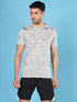 Men Jacquard Slim Fit Crew Neck T-shirt with DOUBLE COOL