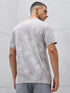 Men Jacquard Slim Fit Crew Neck T-shirt with DOUBLE COOL