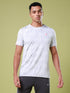 Men Jacquard Slim Fit Crew Neck T-shirt with DOUBLE COOL