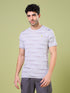 Men Jacquard Slim Fit Crew Neck T-shirt with DOUBLE COOL