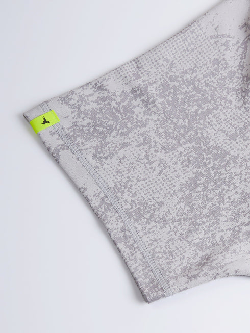 Men Jacquard Slim Fit Crew Neck T-shirt with DOUBLE COOL