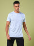 Men Jacquard Slim Fit Crew Neck T-shirt with DOUBLE COOL