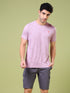 Men Jacquard Slim Fit Crew Neck T-shirt with DOUBLE COOL