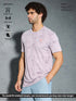 Men Jacquard Slim Fit Crew Neck T-shirt with DOUBLE COOL