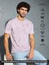 Men Jacquard Slim Fit Crew Neck T-shirt with DOUBLE COOL