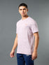Men Jacquard Slim Fit Crew Neck T-shirt with DOUBLE COOL
