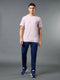 Men Jacquard Slim Fit Crew Neck T-shirt with DOUBLE COOL