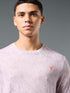 Men Jacquard Slim Fit Crew Neck T-shirt with DOUBLE COOL