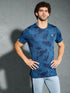 Men Jacquard Slim Fit Crew Neck T-shirt with DOUBLE COOL