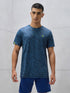 Men Jacquard Slim Fit Crew Neck T-shirt with DOUBLE COOL