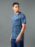 Men Jacquard Slim Fit Crew Neck T-shirt with DOUBLE COOL