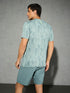 Men Jacquard Slim Fit Crew Neck T-shirt with DOUBLE COOL