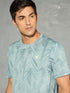 Men Jacquard Slim Fit Crew Neck T-shirt with DOUBLE COOL