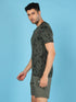 Men Jacquard Slim Fit Crew Neck T-shirt with DOUBLE COOL