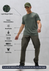 Men Jacquard Slim Fit Crew Neck T-shirt with DOUBLE COOL