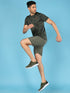 Men Jacquard Slim Fit Crew Neck T-shirt with DOUBLE COOL