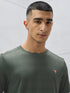 Men Jacquard Slim Fit Crew Neck T-shirt with DOUBLE COOL
