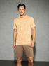 Men Jacquard Slim Fit Crew Neck T-shirt with DOUBLE COOL