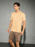 Men Jacquard Slim Fit Crew Neck T-shirt with DOUBLE COOL