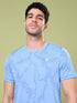 Men Jacquard Slim Fit Crew Neck T-shirt with DOUBLE COOL