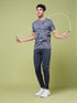 Men Jacquard Slim Fit Crew Neck T-shirt with DOUBLE COOL