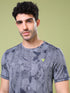 Men Jacquard Slim Fit Crew Neck T-shirt with DOUBLE COOL