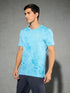 Men Jacquard Slim Fit Crew Neck T-shirt with DOUBLE COOL