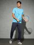 Men Jacquard Slim Fit Crew Neck T-shirt with DOUBLE COOL