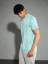 Men Jacquard Slim Fit Crew Neck T-shirt with DOUBLE COOL