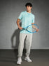Men Jacquard Slim Fit Crew Neck T-shirt with DOUBLE COOL