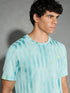 Men Jacquard Slim Fit Crew Neck T-shirt with DOUBLE COOL